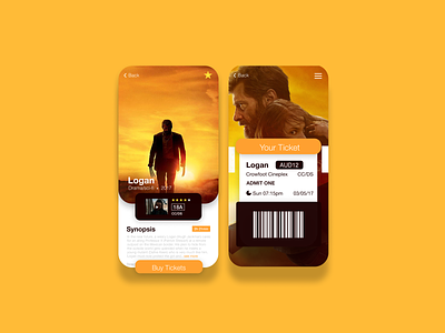 Logan Movie Mobile UI