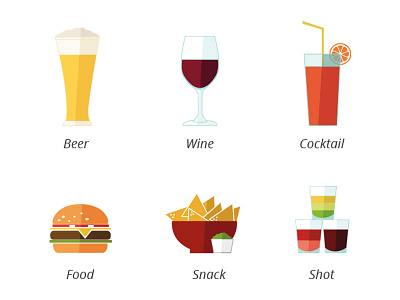 Food and drinks illustrations