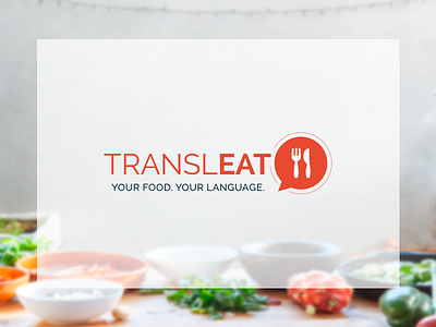 Transleat Logo brand design eat food identity illustrator language languages logo logofolio menu photoshop