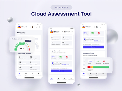 Cloud Assessment Tool Mobile App banking business components design interface mobile app ui ux