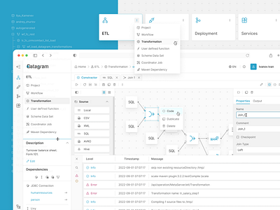 Environment for developing data transformation processes