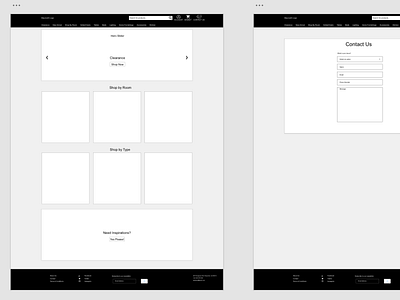 Wireframe for Maynooth Furniture @bringyourownlaptop