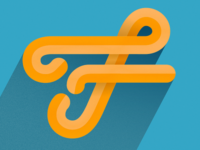 Letter "F" colours f illustration letter shadow typo typography