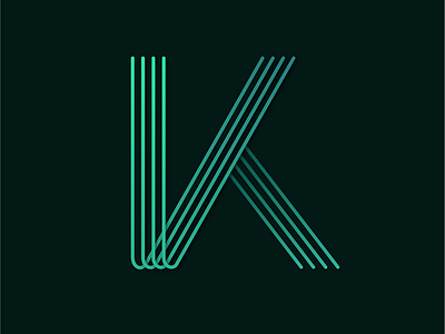 K colours f illustration letter shadow typo typography