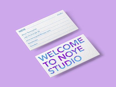 NOYE brand branding business cards logo noye tenski