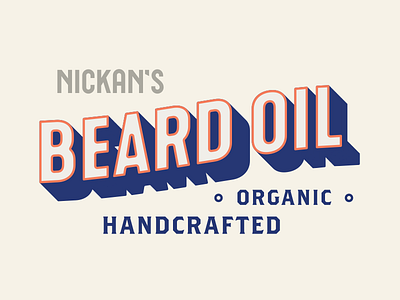 Beard Oil Label beard oil label organic package tenski typography vintage