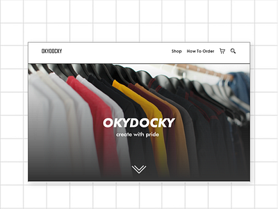 OkyDocky | Clothing Web Store brand identity branding clean clothes clothing design store ui ux uxui webdesign website website design