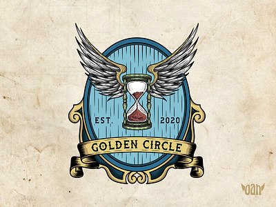 Golden Circle Est. 2020 art artwork branding design drawing graphic design illustration logo ornament vintage vintagelogo