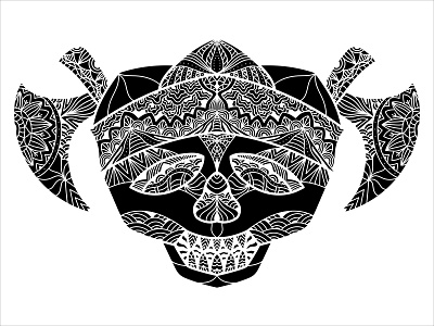 Ornament Skull Pirates Decorative - 2 animals art artwork decorative design drawing etnic graphic design illustration line art ornament pattern stained glass unique vintage