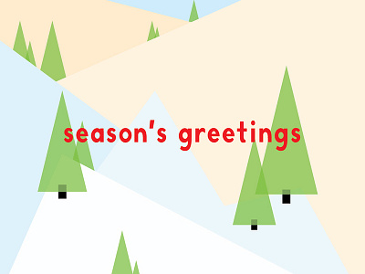 Season's Greetings holiday mountains pine trees seasons greetings