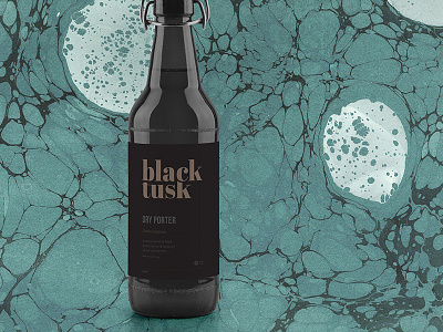 Black Tusk craft beer beer beer bottle bottle design brewery packaging packaging design simple typography vintage