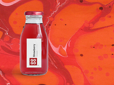 Go Go Juice bottle bottle design juice juice bottle packaging packaging design simple typography vintage
