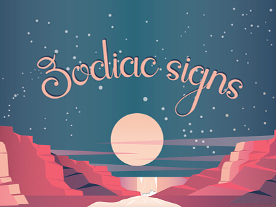Zodiac signs art behance design illustration vector zodiac signs