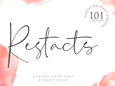Restacts – Handwritten Script Font graphic design