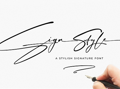 Sign Style – Elegant Signature Font branding graphic design headline logo photography