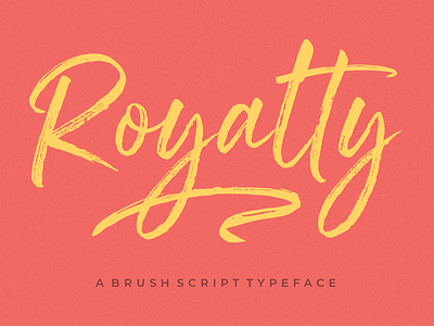 Royalty Handbrush Font branding brush calligraphy font graphic design logo