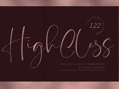 High Class – Handwritten Font branding fancy script graphic design handwritten logo valentines fonts