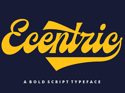Ecentric Retro Fonts branding display font graphic design logo sporty fonts