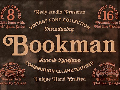 Bookman Collection – Useful Pairing Fonts branding graphic design handmade logo typography