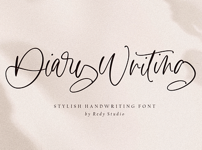 Diary Writing – Modern Calligraphy Font branding graphic design logo logo font