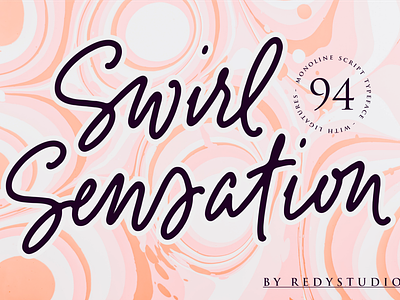Swirl Sensations – Monoline Calligraphy Fonts branding classy graphic design logo typography