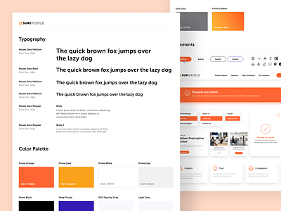 Style Guide and Design System for Marketing Site color palette design system museo sans style guide web web design web typography