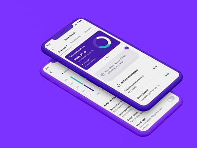 Stash Mobile App Concept Designs automation finance finance app investing mobile mobile app mockup monitoring dashboard product design ui design uxdesign