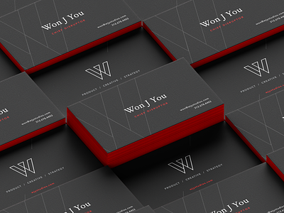 WJY Studios Business Card Design black business card business card design graphic design print design