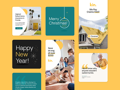 Kin Insurance Social Media Designs