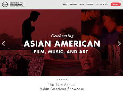 2014 FAAIM Chicago Asian American Film Festival Website homepage nonprofit web