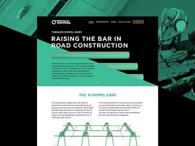 Dowel Bar Construction Website Design b2b construction design equipment road web