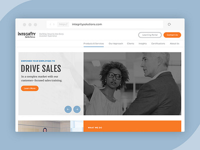Professional Sales Training Company Website b2b concept design style web website design
