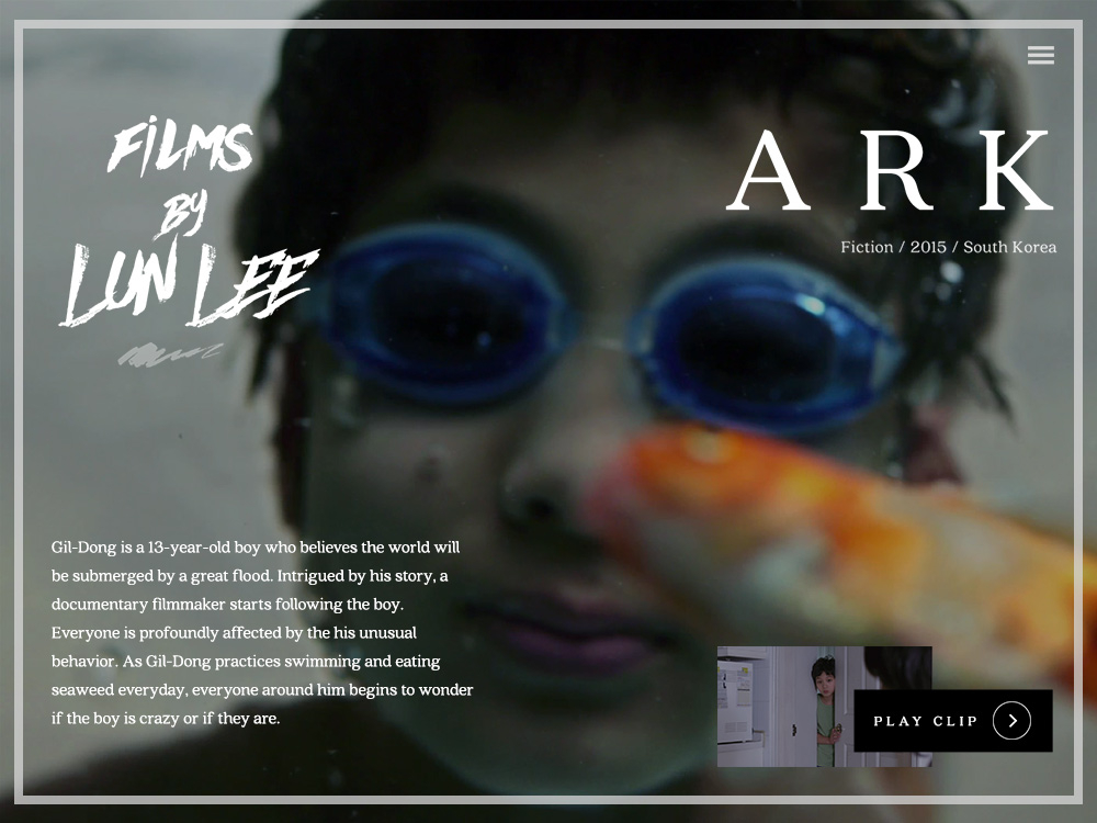 Filmmaker Website Design by Won J You on Dribbble