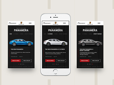 Build Your Own Panamera Car Carousel car carousel mobile web mobile web design mobile website sportscar ux ux designer ux ui design