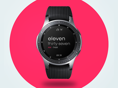 Typographic Samsung Galaxy Watch Face by Won J. You on Dribbble