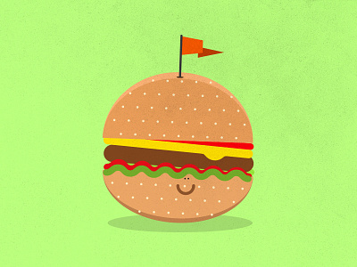 Happy Burger bun burger flag