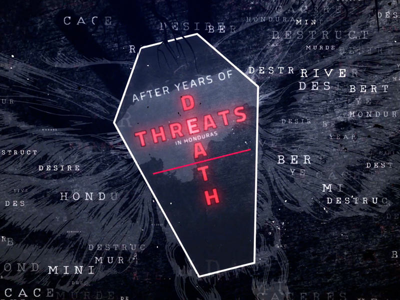 Global Witness Defenders type typography coffin