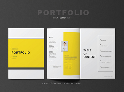 A4 & Us Letter Portfolio a4 size app branding design illustration layoutdesign letter size minimal portfolio design typography website