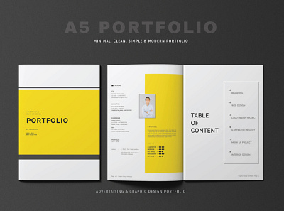 A5 Graphic Design Portfolio a5 clean clean design graphic design layoutdesign portfolio design simple