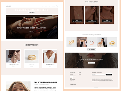 Daily UI 002 - Jewellery E-commerce branding design e commerce design jewellery landing page redesign ui ux