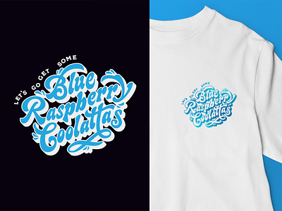 Blue Raspberry Coolattas barstool chunky design fashion fresh funky handlettering illustration lettering typography