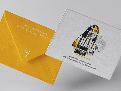 GRATITUDE - Ace Scholarships 2020 Luncheon Invite branding card collage collateral deliverable event graphic design invitation invite letter lettering theme typography