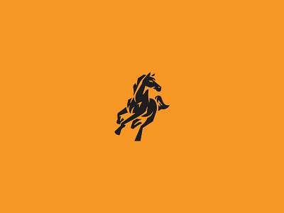 Unwanted Horse animal brand halloween horse icon identity illustration logo mark orange