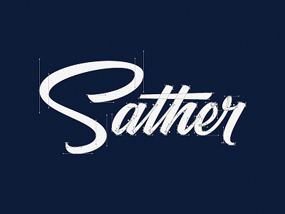 Sather Beziers bezier brand handles handlettering identity logo name quality typography vector