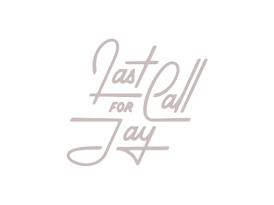 Last Call for Jay blog italic light logo modern oblique photographer retro thin travel