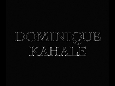 Dominique Kahale black boudoir branding identity logo modern photographer q serif sharp wedding