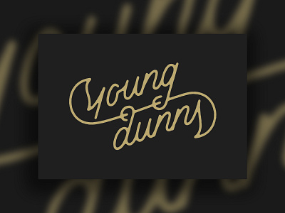Young Dunns agency brand branding culture dunn handlettering identity lettering logo mono mono line typography wordmark