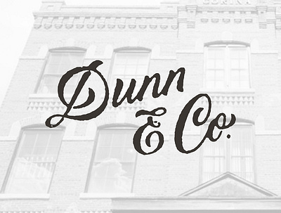 Dunn & Co. aged design handlettering identity illustration lettering logo script type typography vintage vintage logo wordmark