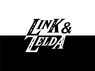 Link & Zelda ampersand botw courage dark flip game illustration lettering light love mirror nintendo ocarina power reverse romance switch typography