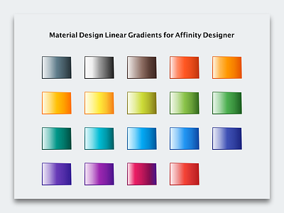 Material Design Linear Gradients for Affinity Designer affinity color designer gradients palette photo swatches